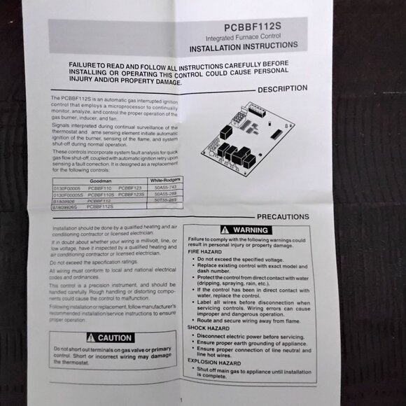 PCBBF112S UPGRADEDREPLACEMENT FOR FURNACECONTROL CIRCUIT BOARDPCBBF112S - Picture 8 of 8